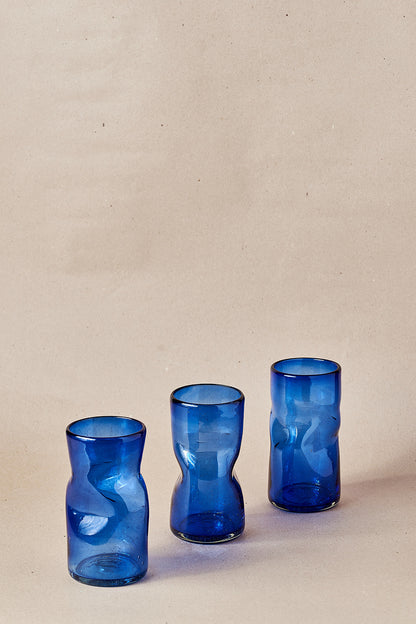 PACK DE 4 | Vaso - Blue Creased