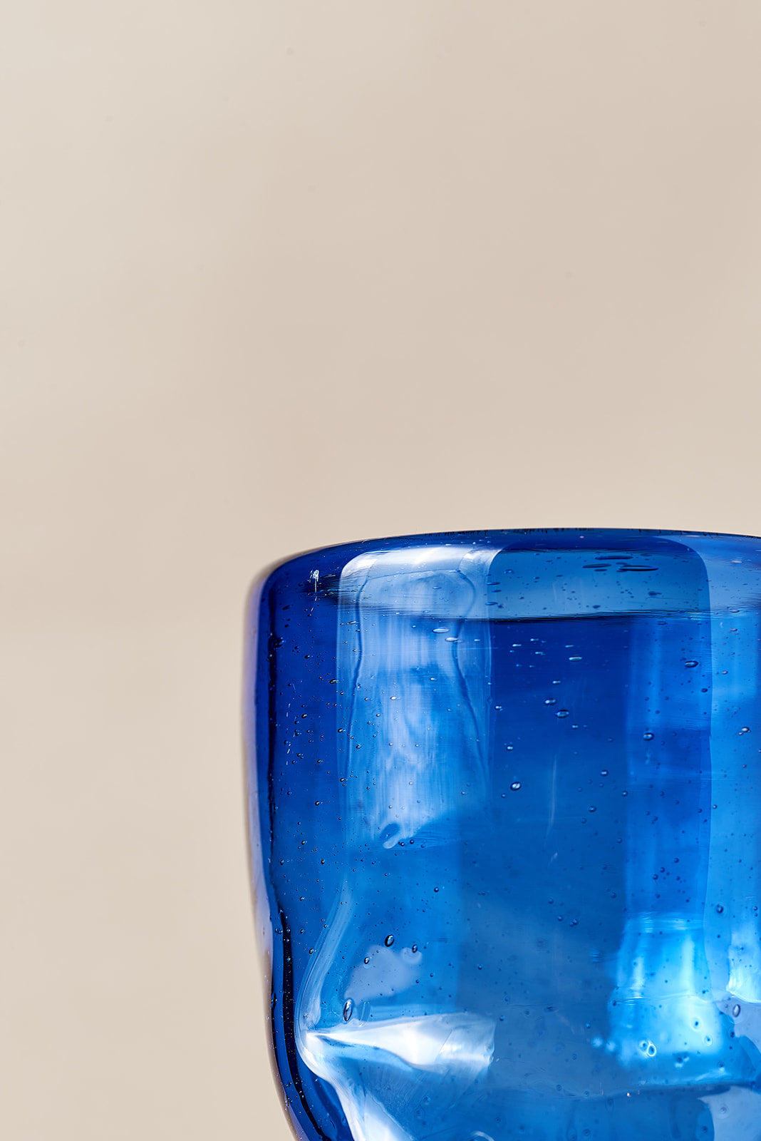 PACK OF 2 | Glass - Blue Creased