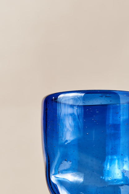 PACK OF 2 | Glass - Blue Creased