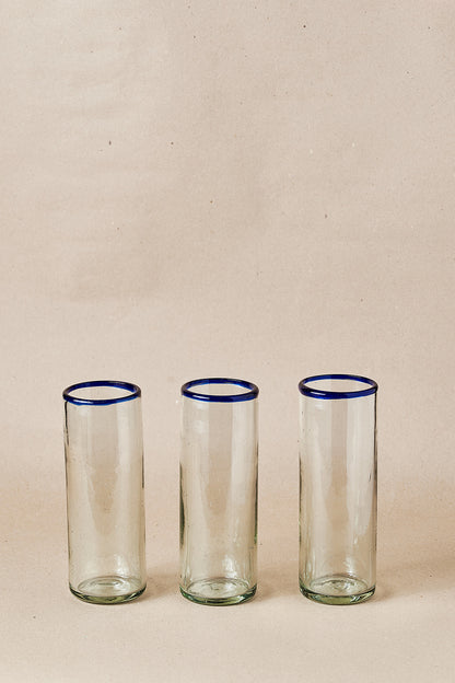 PACK DE 4 | Vaso - Blue Rim Tall