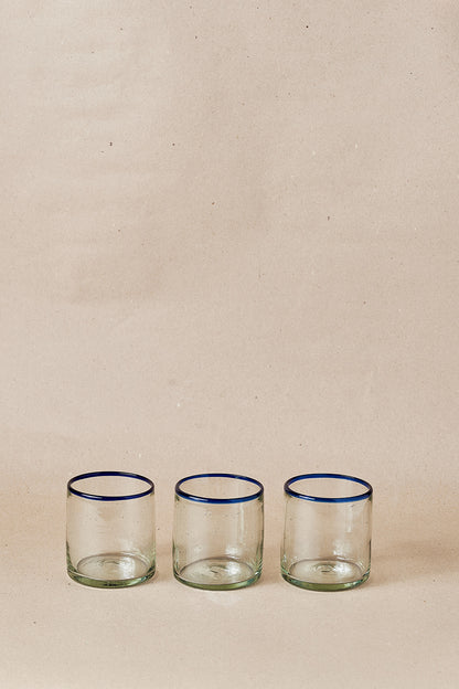 PACK DE 4 | Vaso - Blue Rim Round
