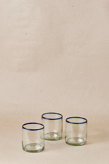 PACK DE 4 | Vaso - Blue Rim Round