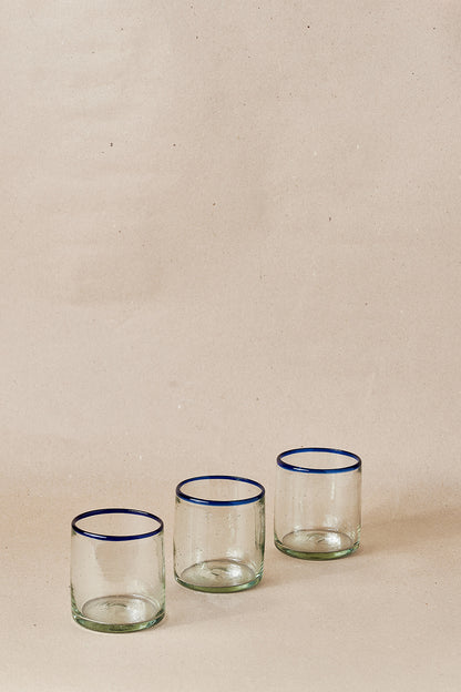 PACK DE 4 | Vaso - Blue Rim Round