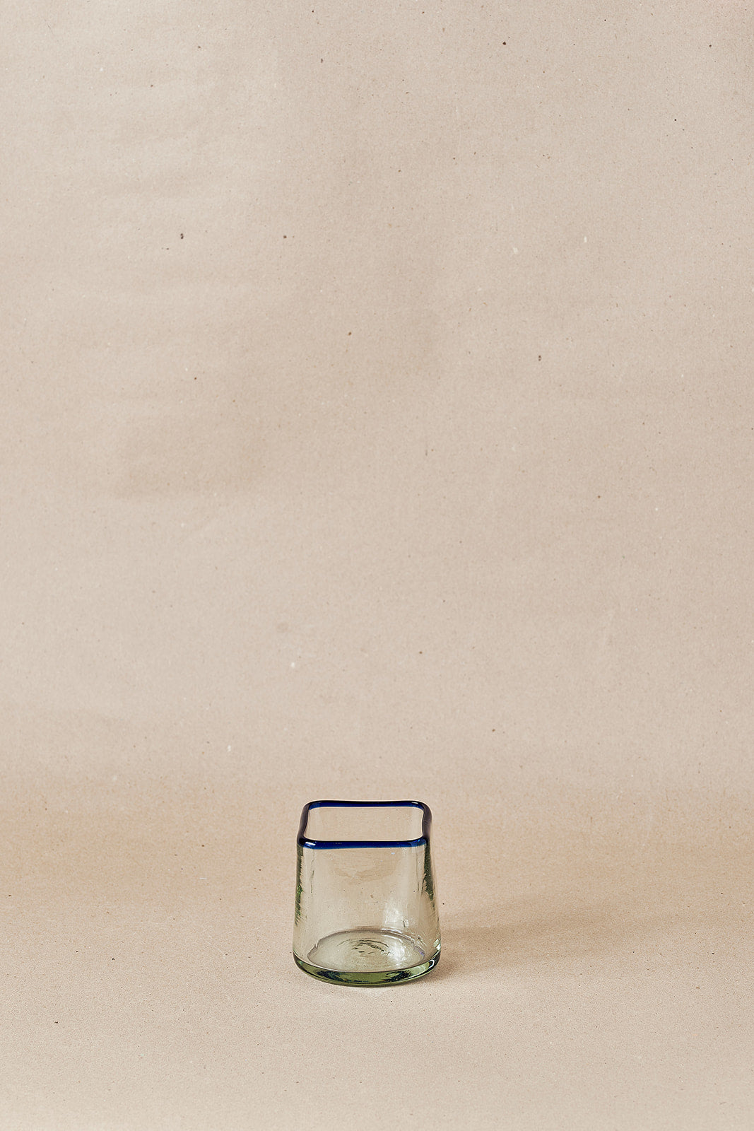 PACK OF 2 | Glass - Blue Rim Squared