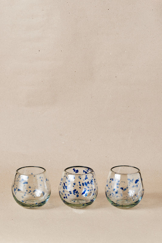 PACK DE 4 | Vaso - Blue Dots Round