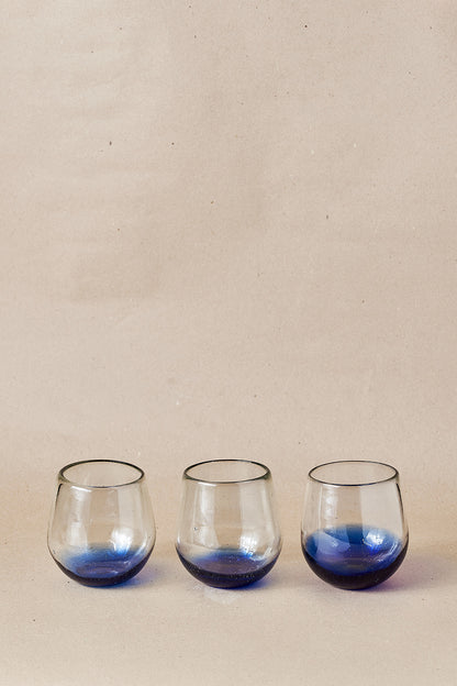 PACK DE 4 | Vaso - Bottom Blue Rim