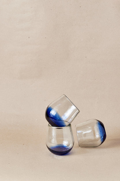 PACK DE 4 | Vaso - Bottom Blue Rim