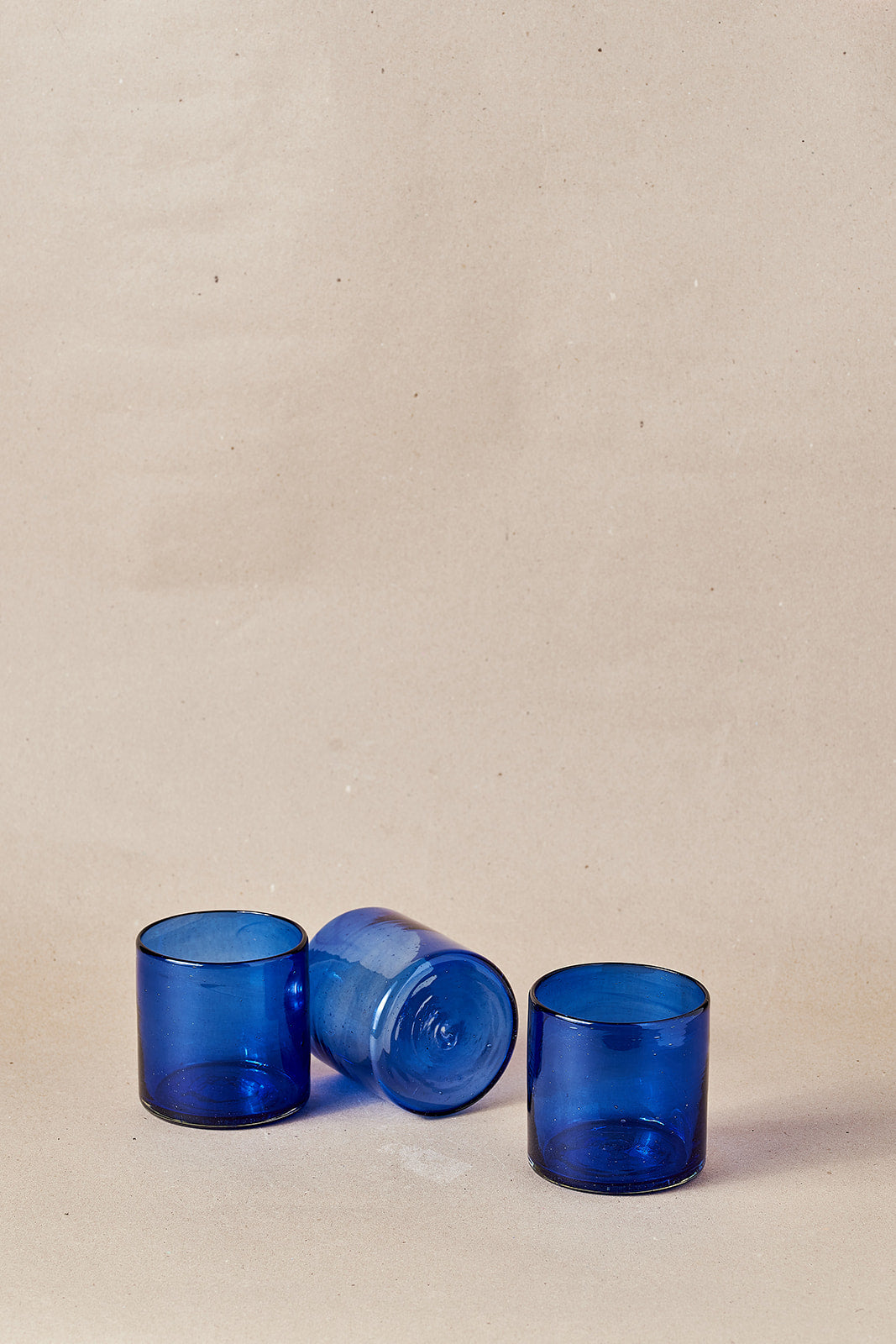 PACK OF 2 | Glass - Blue Round