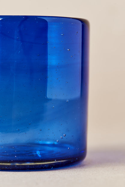 PACK OF 4 | Glass - Blue Round