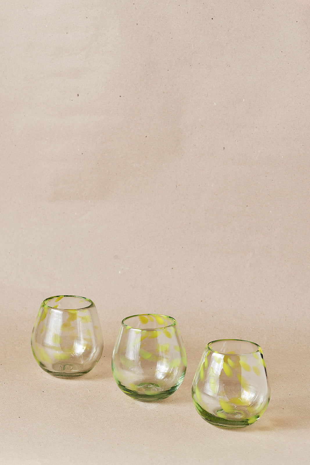 PACK DE 4 | Vaso - Yellow Dots Round