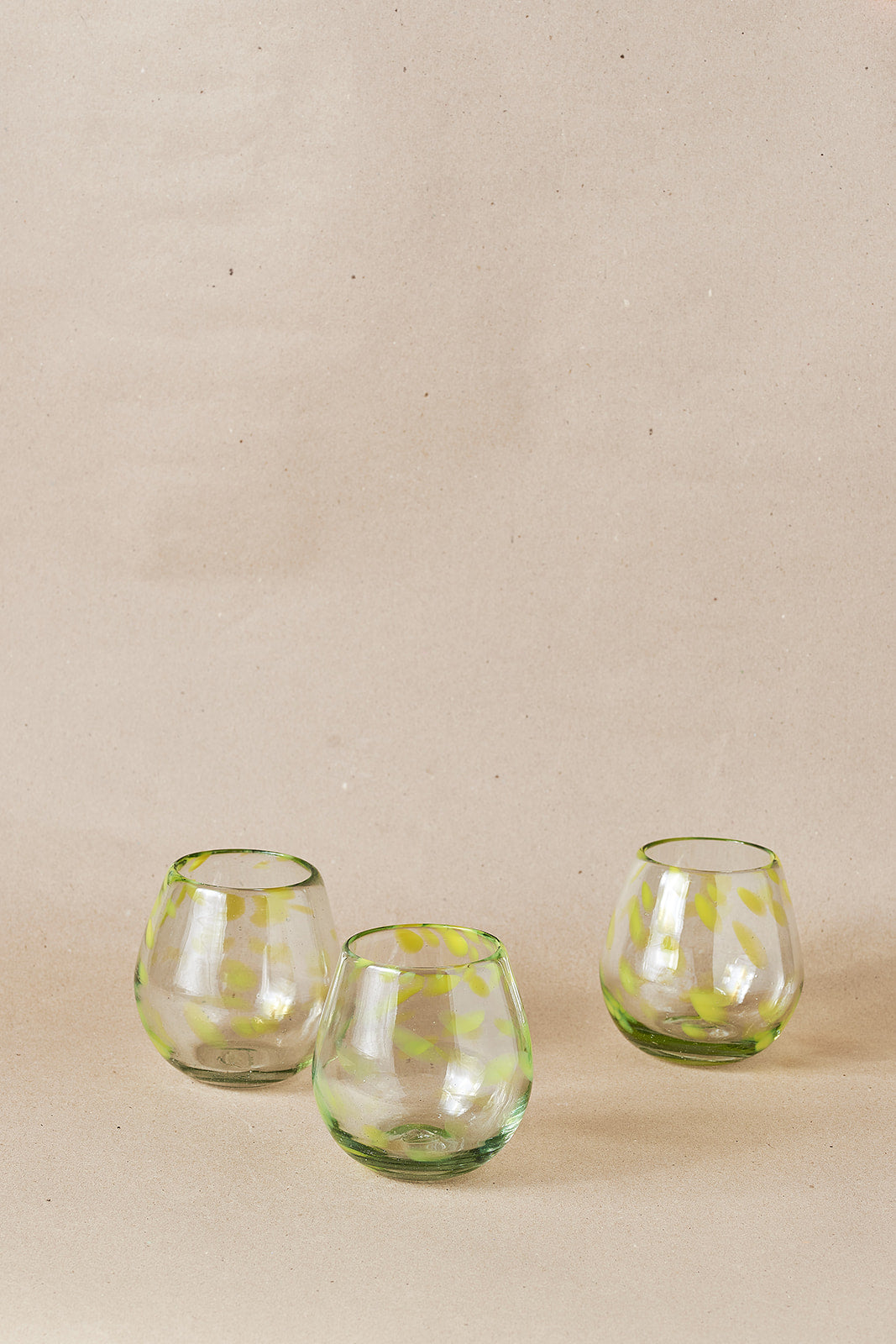 PACK DE 4 | Vaso - Yellow Dots Round
