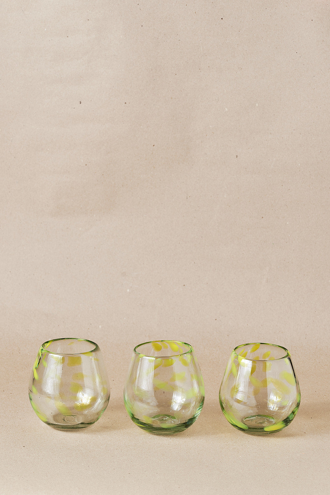 PACK DE 4 | Vaso - Yellow Dots Round