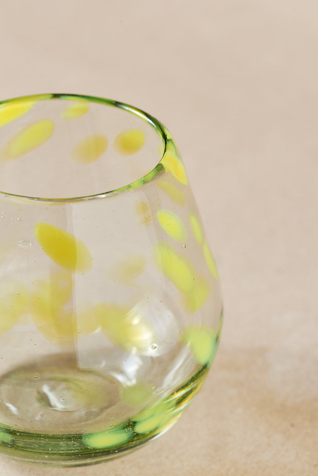 PACK DE 4 | Vaso - Yellow Dots Round