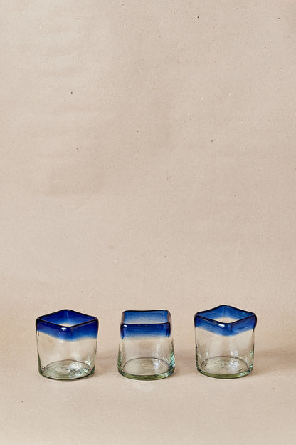 PACK DE 4 | Vaso - Blue Square