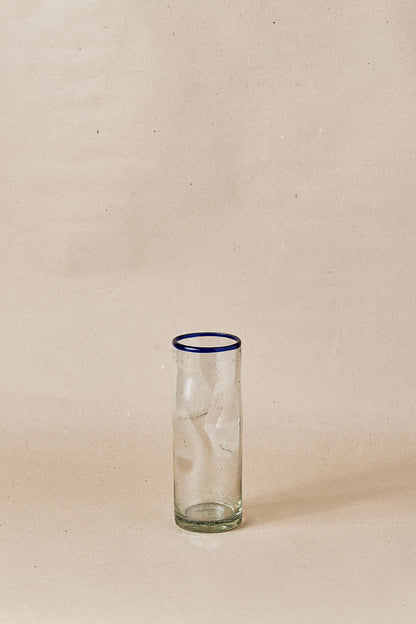 Glass - Blue Rim Semi-Creased